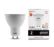 Лампа Gauss LED Elementary MR16 7W GU10 3000К(10/100шт)
