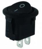 Переключатель клавишный круглый MRS-101-3-B черный 2 положения 1з TDM