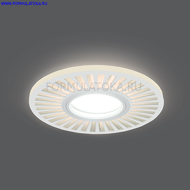 Св-к Backlight BL137 Кругл./узор Белый, Gu5.3, 3W, LED 3000K 1/40