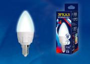 Лампа светодиодная LED-C37 7W/NW/E27/FR «свеча», матовая. Серия ЯРКАЯ. Белый свет