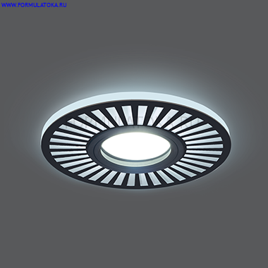 Св-к Backlight BL135 Кругл./узор Чёрный,/алюм.акрил/ Gu5.3, 3W, LED 4000K 1/40