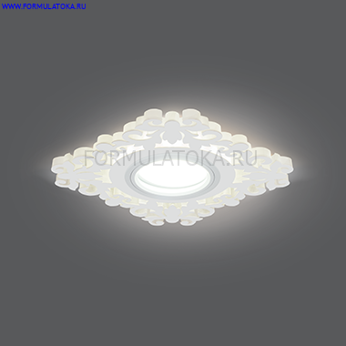 Св-к Backlight BL131 Квадрат/узор Белый Gu5.3 3W LED 3000K 1/40