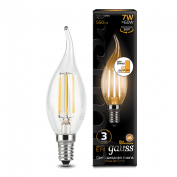 Лампа Gauss LED Filament Свеча на ветру E14 7W 580lm 4100K step dimmable 1/10/50
