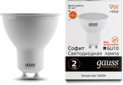 Лампа Gauss LED Elementary MR16 GU10 9W 640lm 3000К 1/10/100