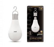 Лампа Gauss LED A60 7W E27 450lm 3000K с Li-Ion аккумулятором 1/10/60