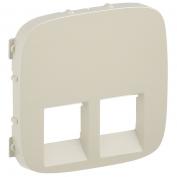 Валена Аллюр Накладка Розетки 2-й RJ11,RJ45 сл. кость
