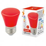 Лампа светодиодная LED-D45-1W/RED/E27/FR/С BELL декоративная светодиодная 