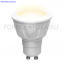 Лампа светодиодная LED-JCDR 6W/WW/GU10/FR «JCDR», матовая. Серия ЯРКАЯ.Теплый белый све