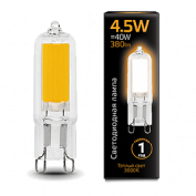 Лампа Gauss LED G9 AC220-240V 4.5W 400lm 4100K Glass 1/10/200