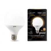 Лампа Gauss LED шар 16В/3000 G95 Е27(1/32)