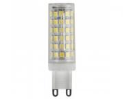 Лампа светодиод. LED-JCD-9W/3000K/G9/CL GLZ09TR, прозрачная