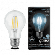 Лампа Gauss LED Filament A60 E27 10W 4100К 1/10/40