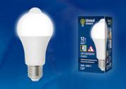 Лампа светодиодная LED-A60-12W/4000K/E27/PS+MS PLS10WH с датчиком освещенности