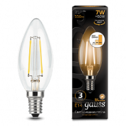 Лампа Gauss LED Filament Свеча E14 7W 580lm 4100К step dimmable 1/10/50