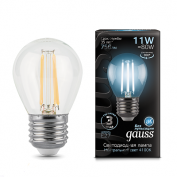 Лампа Gauss LED Filament Globe E27 11W 4100K 1/10/50