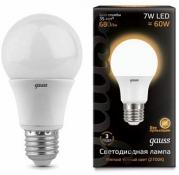 Лампа Gauss LED A60 7W E27 4100K 1/10/50