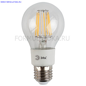 Лампа светодиод  ЭРА F-LED А60-7W-827-Е27(1/10/50шт)  *СНЯТО