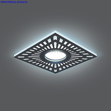 Св-к Backlight BL126 Квадрат/узор чёрный с LED подсв. Gu5.3 2700K (1/40шт)