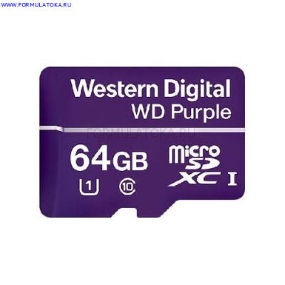Карта памяти WD Purple micro SDHC WD WDD064G1POA 64 gb class 10