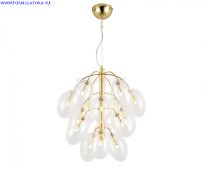 07654-15 Подвесной светильник АМОС золото d55 h90 G4 15*3W (Led)