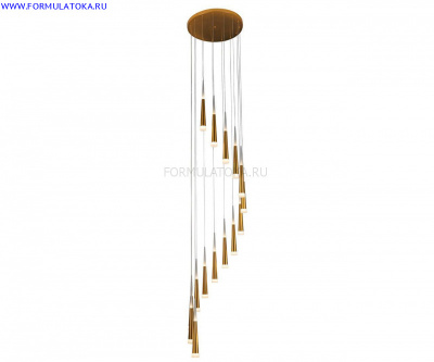 6114-15A,33 Подвес РЭЙ золото d50 h300 Led 105W (4000K)